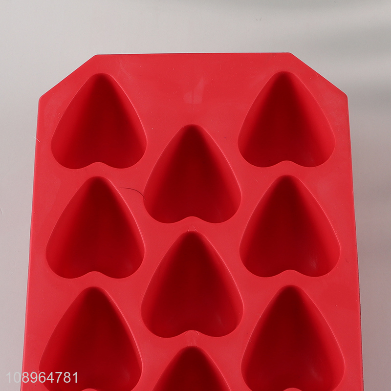 China factory silicone heart shape ice cube mold for sale