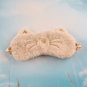 Factory Price Cute Soft Plush Sleeping Blindfold Travel Eye Cover