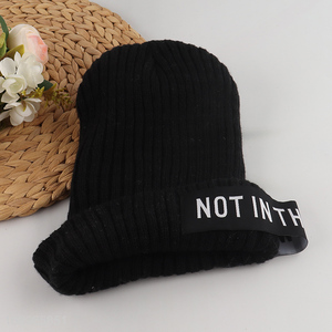 New Arrival Unisex Soft Warm Knit Beanie Hat Winter Slouchy Beanie Cap