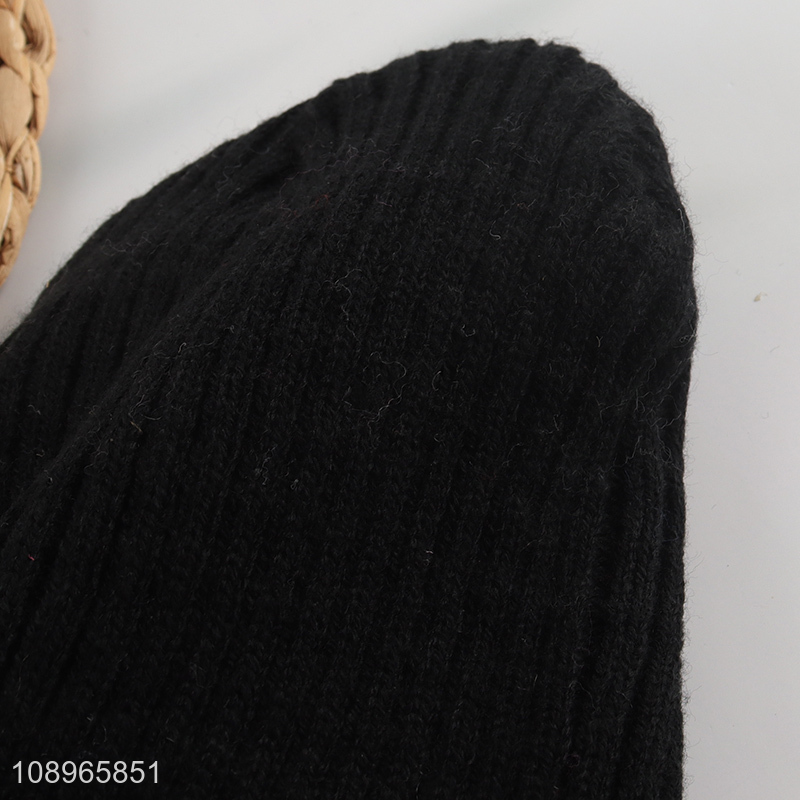 New Arrival Unisex Soft Warm Knit Beanie Hat Winter Slouchy Beanie Cap