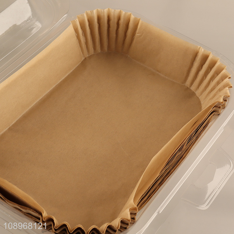 Wholesale 50PCS Rectangular Non-Stick Disposable Air Fryer Paper Liners for Baking