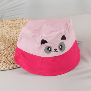 Popular products cartoon panda kids outdoor fisherman hat