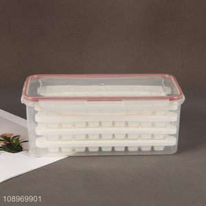 Factory supply sealing ice cube tray mold storage box for fridge