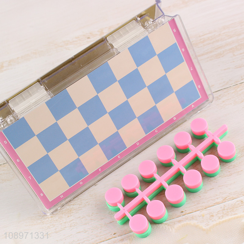 Hot Selling Magnetic Checkers Board Game with Folding Board for Kids