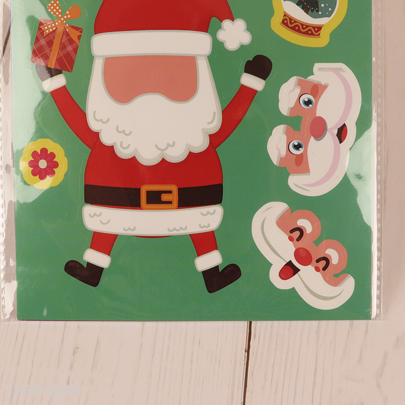 Low price christmas series face changing sticker for children