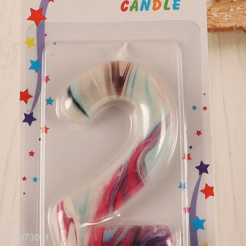 Good quality birthday cake decoration number2 candle for sale