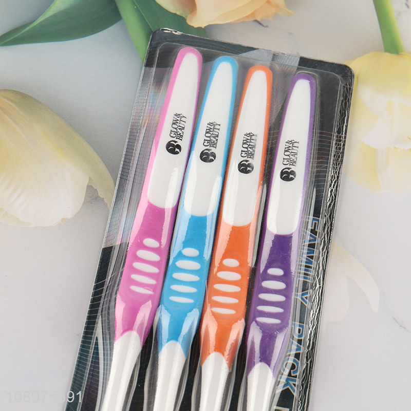 Good price 4pcs adult oral care soft toothbrush set for sale