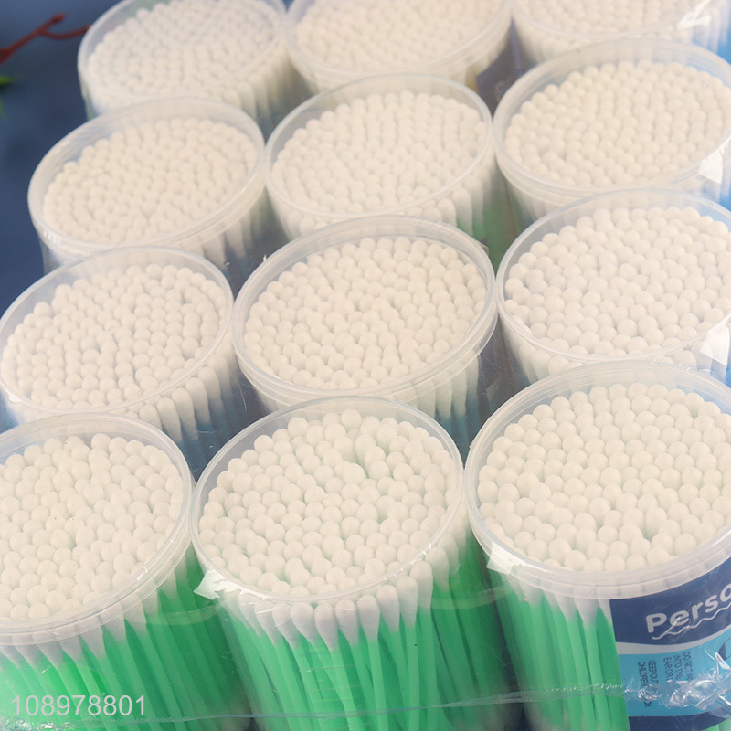 China factory disposable ear cleaning double-headed pp stick cotton swab