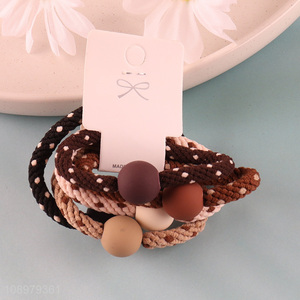 Most popular fashionable elastic girls hair scrunchies hair ties set