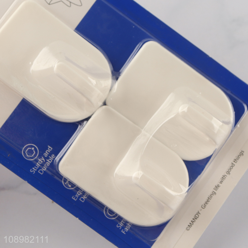 Top quality u-shaped household plastic sticky hook adhesive hook