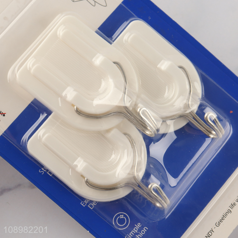 Top products 3pcs u-shaped plastic sticky hook adhesive hook