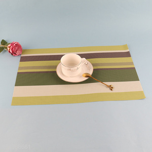 Yiwu market anti-slip tabletop decoration striped placemat for sale