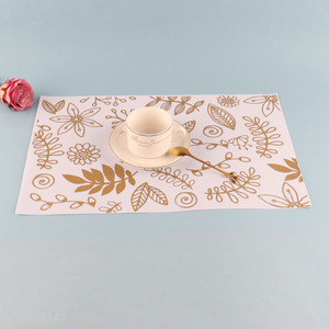 Good selling rectangle printed tabletop decoration place mat dinner mat