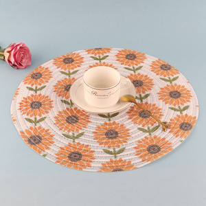 Top products round flower pattern place mat dinner mat for sale