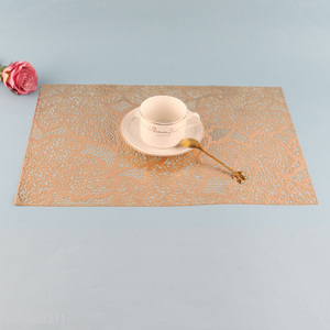 Popular products golden rectangle place mat dinner mat for sale