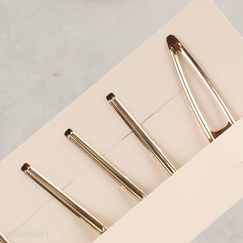 Yiwu market delicate design girls alloy hair accessories hairpin set