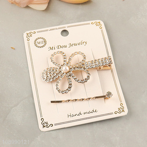 Best sale women fashionable alloy hairpin diamond-encrusted hair accessories