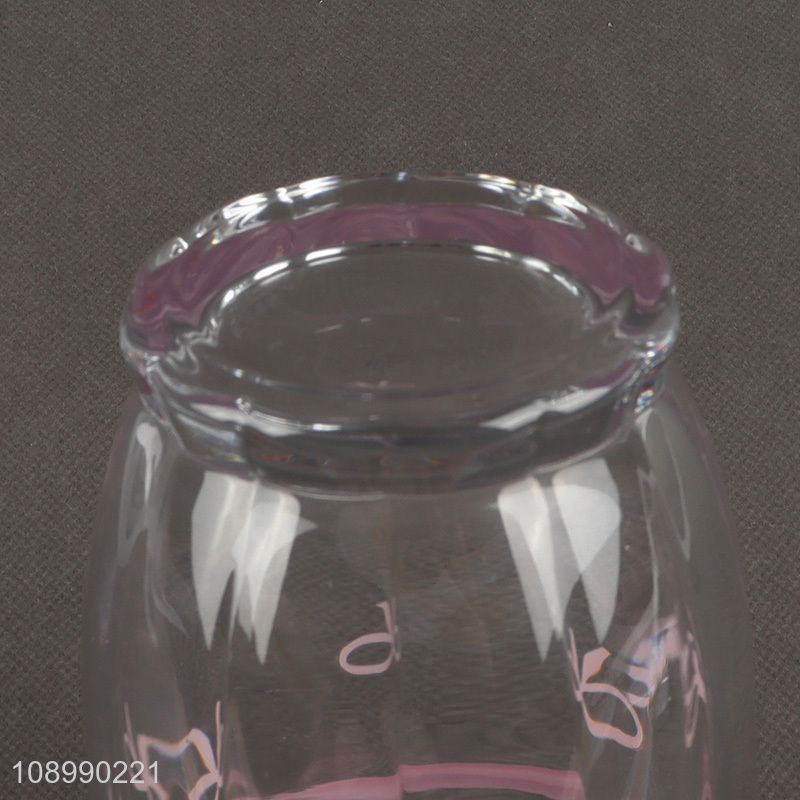 China Product Bowknot Glass Cup Juice Wine Cup Modern Drinkware Glasses