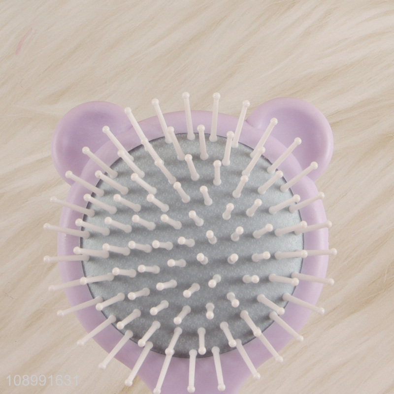 Factory Price Cute Airbag Comb Detangling Hairbrush with Mirror