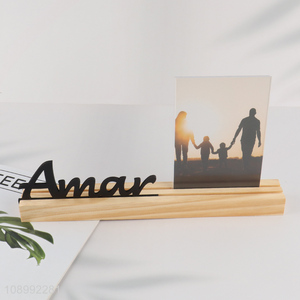 Popular products desktop decoration wooden family photo frame