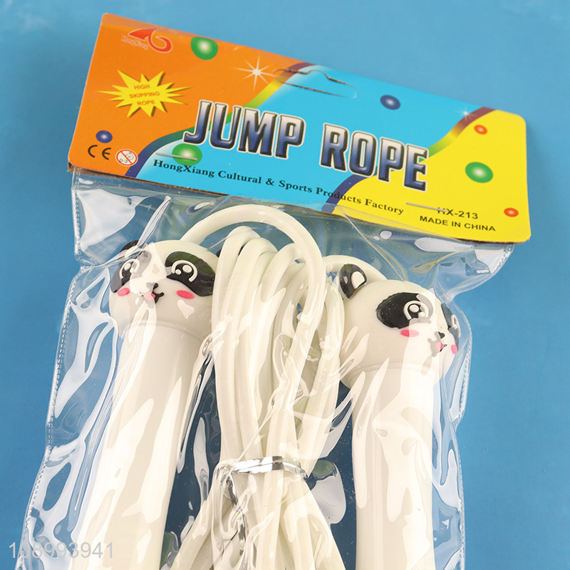 Hot selling cartoon panda kids sports fitness jump rope wholesale