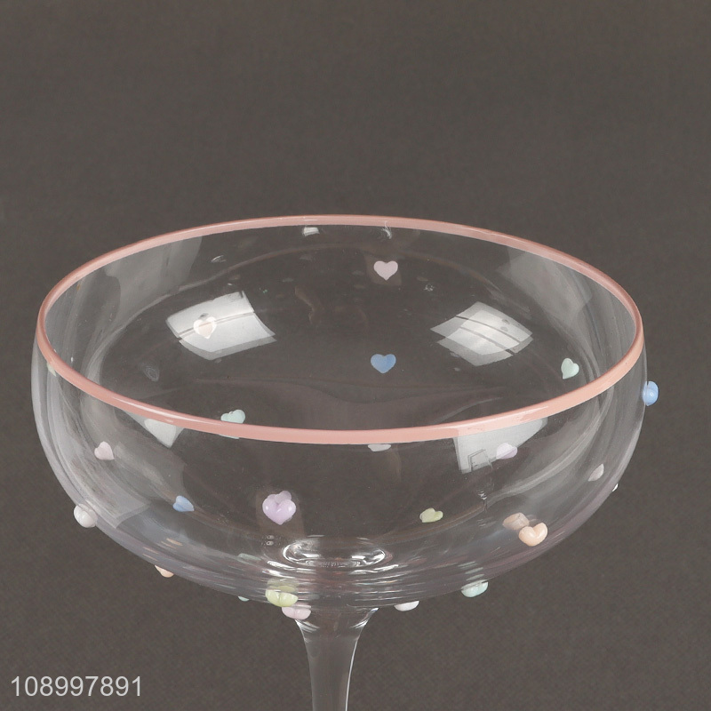 High Quality Colored Corktail Champagne Martini Glasses Wine Glasses