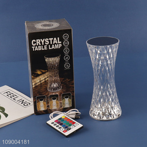 High Quality Crystal Table Lamp USB Rechargeable RGB Remote & Touch Control Diamond Night Lamp