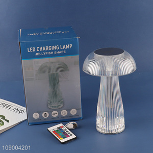 Factory Price Crystal Table Lamp USB Rechargeable RGB Remote & Touch Control Jellyfish Night Lamp