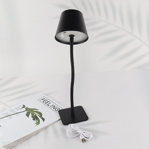 China Product Table Lamp USB Charging 3 Colors Stepless Dimmable Touch Lamp for Bedside