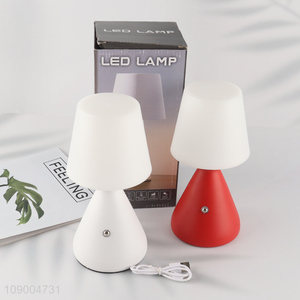 Factory Price 3 Colors Stepless Dimmable Led Cordless Table Lamp USB Charging Night Light