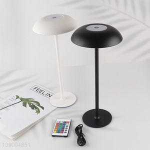 Wholesale Metal Table Lamp RGB Remote & Touch Control 3 Colors Stepless Dimmable USB Rechargeable Night Light