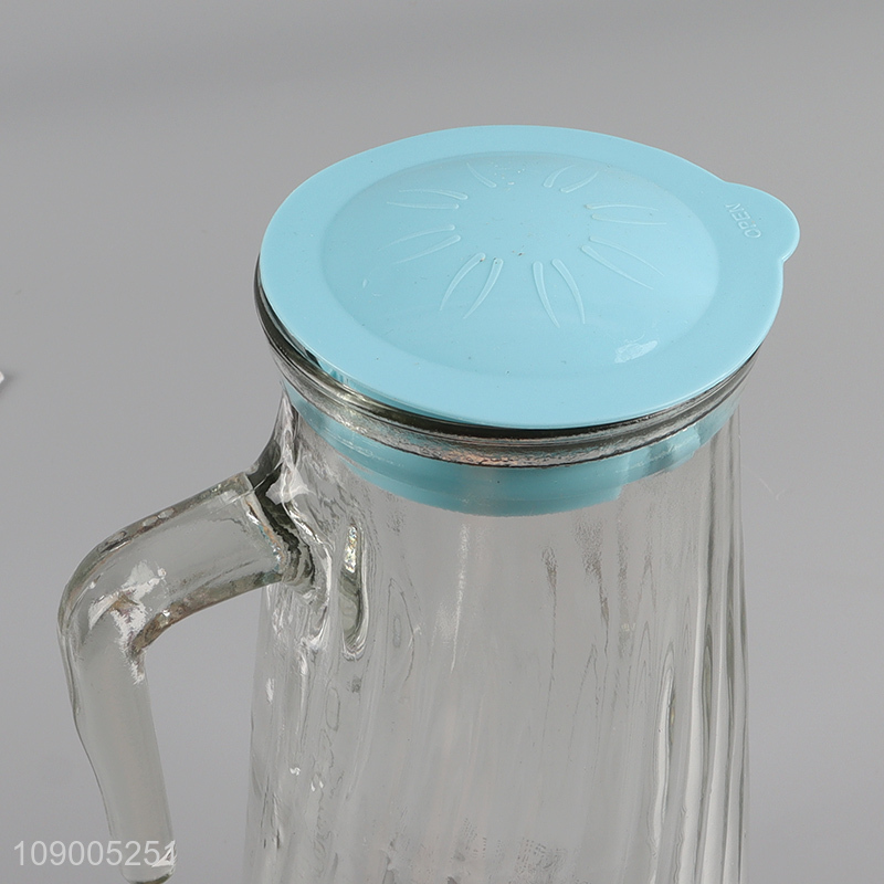 Yiwu market 5pcs glass clear water cup water jug set for home