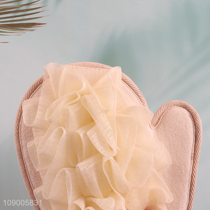 Factory supply soft exfoliating bath gloves for bath supplies