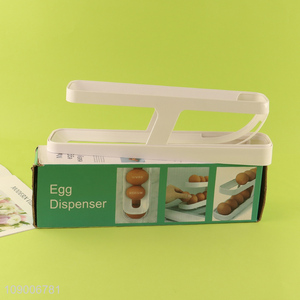 New Arrival Plastic Egg Holder Rolling Egg Dispenser Organizer for Fridge