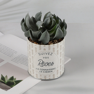 Low price desktop decor mini fake plants artificial potted succulent plants