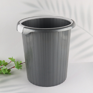 High Quality Open Top Trash Can Plastic Wastebasket with Pressure Ring