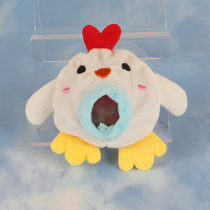 Yiwu market cartoon chicken shape anti-stress squeeze plush toys