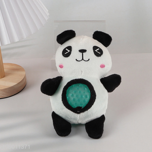 Hot selling cartoon panda shape plush squeeze ball toys wholesale