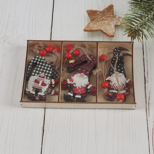 Yiwu market wooden christmas tree hanging decoration christmas party decoration