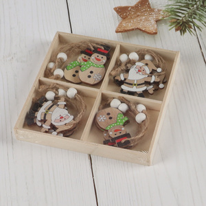 Latest products snowman wooden christmas tree hanging decoration christmas pendant decoration