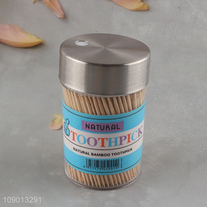 High Quality 300 Count Disposable Double-Pointed Natural Bamboo Toothpicks