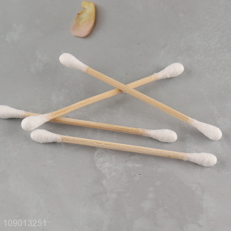 High Quality 100 Pieces Wooden Sticks Cotton Swabs Cotton Buds