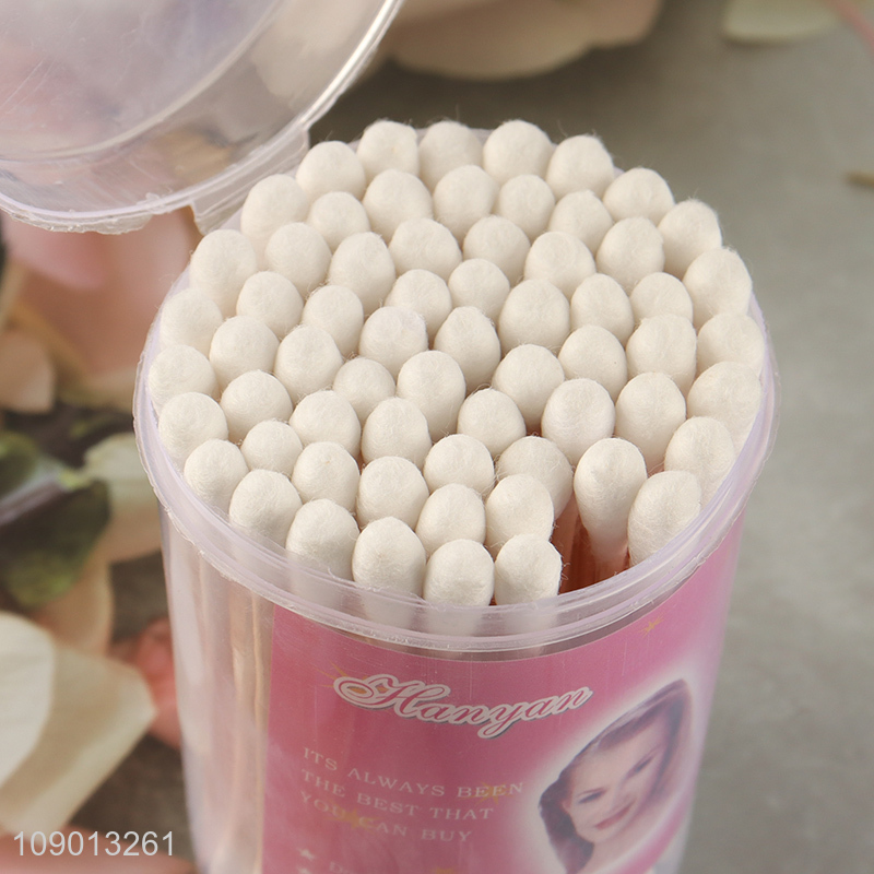 Promotional 70 Pieces Natural Cotton Swabs Disposable Cotton Buds