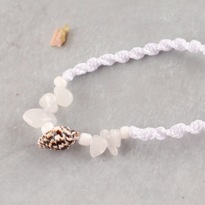 New Arrival Natural Shell Anklet Handmade Adjustable Foot Jewelry