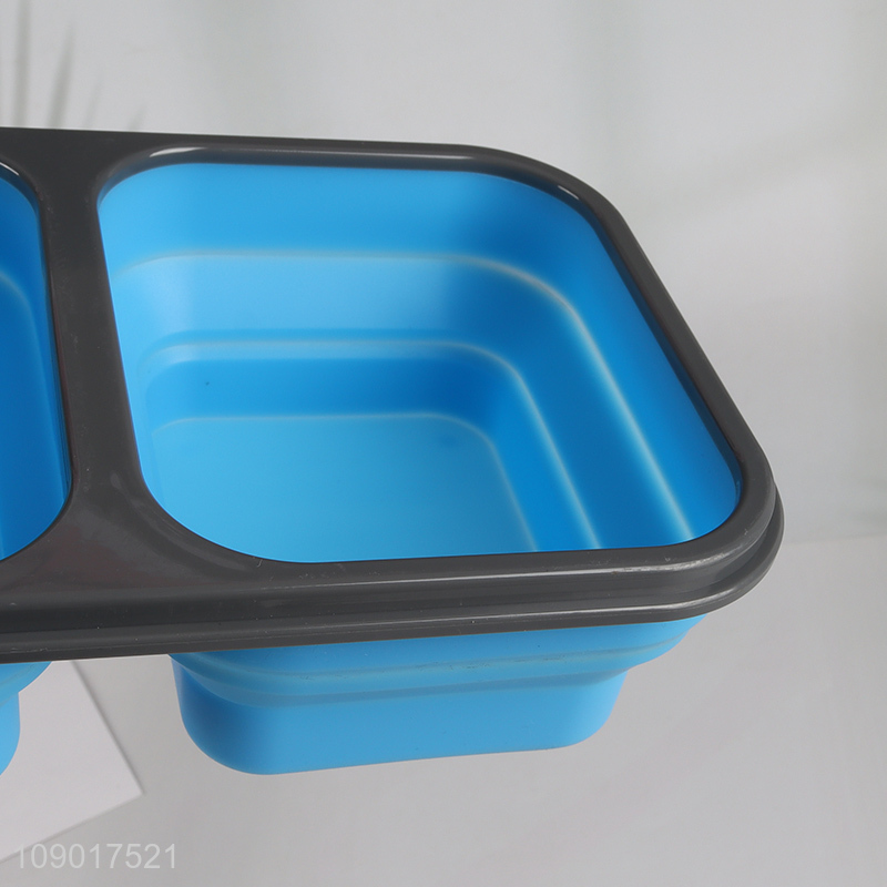 New arrival folding food grade silicone sealed lunch box for sale