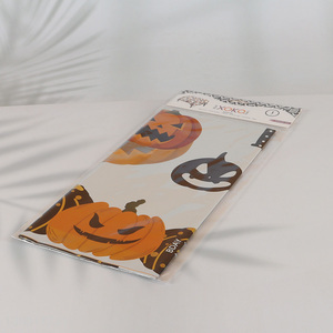 Good quality pumpkin pattern disposable aluminum foil tablecloth for Halloween party supplies