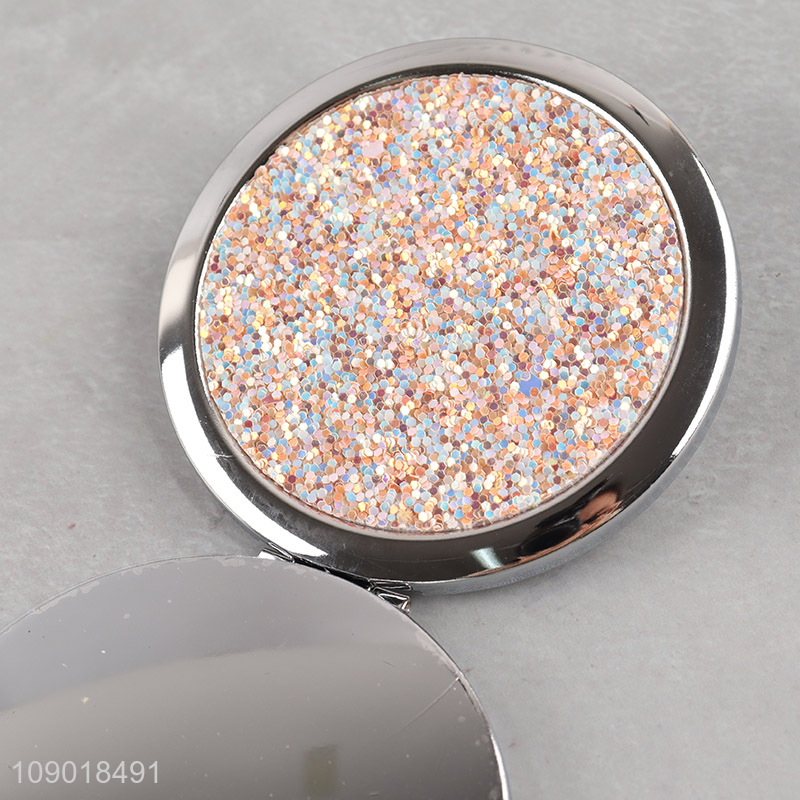 New Product Portable Makeup Mirrors Round Folding Travel Pocket Mirrors