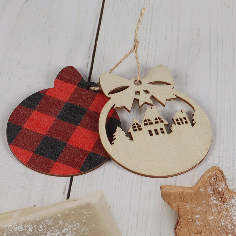 Online wholesale wooden christmas hanging ornaments Christmas decoration