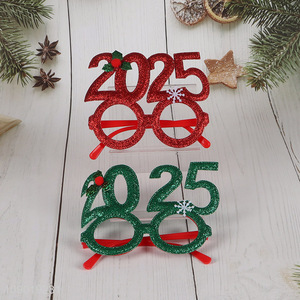 Best sale multicolor Christmas party supplies glasses new year glasses wholesale