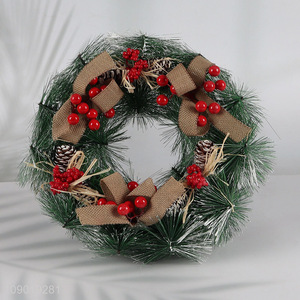 China supplier window door hanging decoration christmas wreath garland